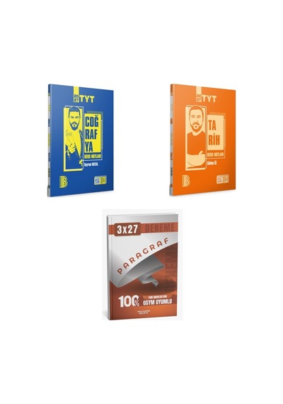 2027 2027 Benim Hocam Tyt Coğrafya + Tarih Konu + Anla Kazan Paragraf Deneme 3'lü Set
