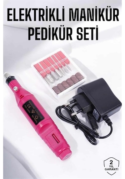 Tek Elektrikli Manikür Pedikür Törpü Seti Protez Tırnak Nasır Temizleyici Najmaddin