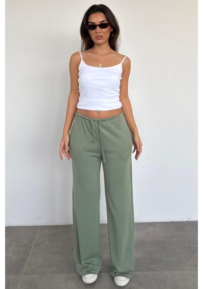Mint Yeşili Geniş Paça Barrel Fit Eşofman Altı Mg2646 Mint Yeşili