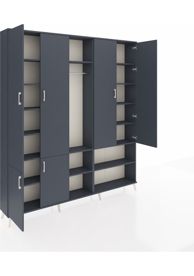 Arges Dolap 15 Raflı 5 Kapaklı Tek Askılı 220x30x243 Antrasit-antrasit/antrasit Antrasıt/antrasıt Arges Dolap 15 Raflı 5 Kapaklı Tek Askılı 220x30x243 Antrasit-antrasit/antrasit Antrasıt/antrasıt