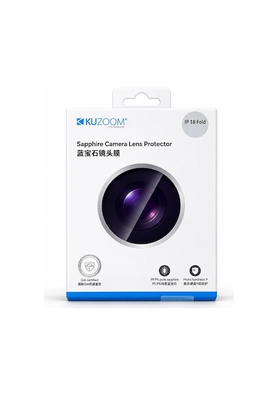 Sapphire İphone Duo Uyumlu Safir Kamera Lens Koruyucu Cam 2'li Gıa Sertifikalı Mohs 9 - Mavi
