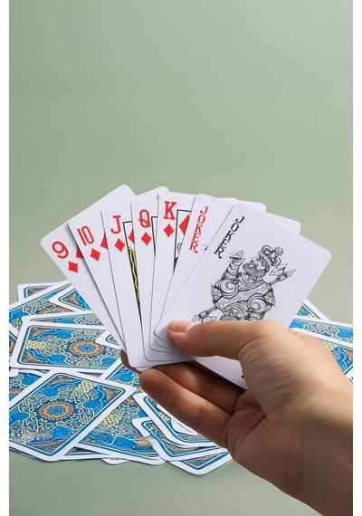 Mavi Pvc Plastik Su Geçirmez İskambil Poker Oyun Kağıdı Rd60mv