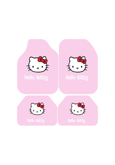 Dekoratif Hello Kitty Desenli Oto Paspas Takımı