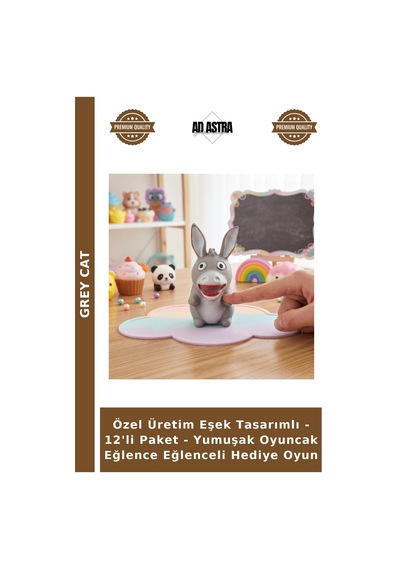 Özel Üretim Tasarımlı - 12'li Paket - Yumuşak Oyuncak Eğlence Eğlenceli Hediye Oyun