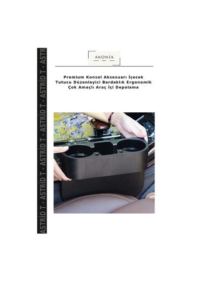 Premium Konsol Aksesuarı İçecek Tutucu Düzenleyici Bardaklık Ergonomik Çok Amaçlı Araç İçi Depolama