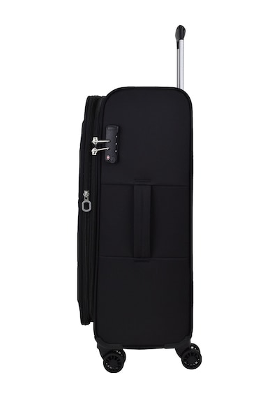 Pierre Cardin Ultra Light Hafif Lüx Kumaş 2'li Valiz Seti Orta Boy - Kabin Boy Siyah Pc4200 Siyah