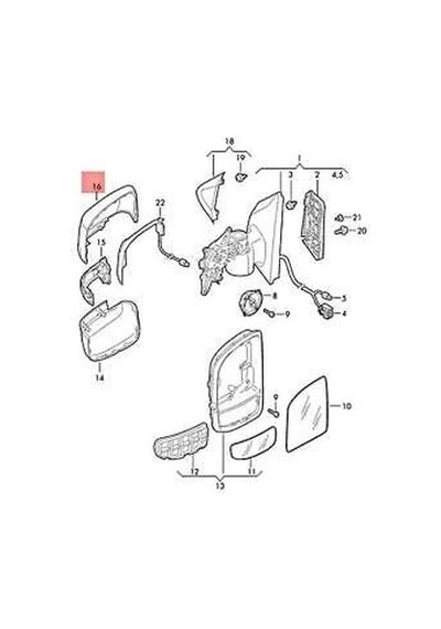 Vw Crafter Ayna Kapağı 17--den İtibaren Sağ 7c08575289b9 Oem No: 7c08575289b9