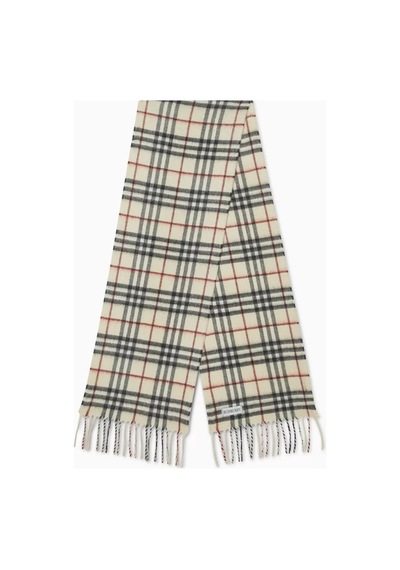 Burberry Kaşmir Kareli Eşarp, Arşivsel Desen & Saf Kaşmir Lacivert
