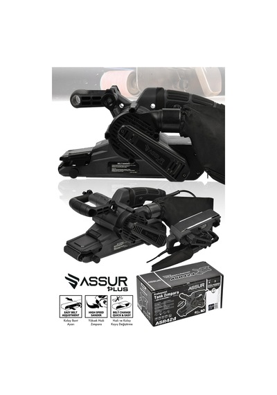 Assur Plus 900W Elektrikli Vakumlu Tozsuz Cila Özellikli Tank Zımpara Makinesi - 2852