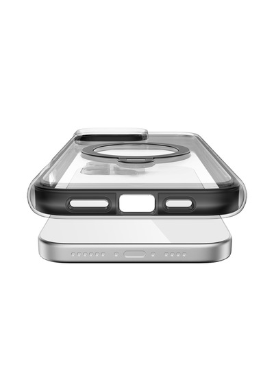 Apple iPhone 16 Pro Kılıf Magsafe Uyumlu Raptic Airjoy Serisi 360 Dönebilen Standlı Kapak Siyah - Gri