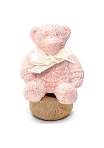 Ahşap Kaideli New Baby Kokulu Pembe Ayıcık Seramik Koku Taşı Abundance Prosperity
