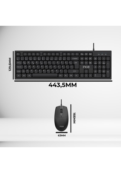 Imk-376t Kablolu Türkçe Q Klavye Mouse Seti 105 Tuş Ergonomik Tasarım Usb 2.0 10 Milyon Tuş Ömrü