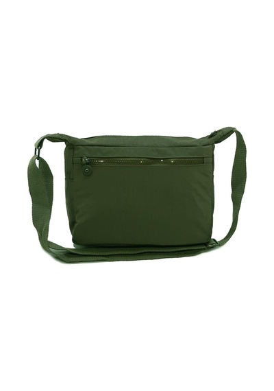 Baginn Klinkır Kadın Postacı Çanta Çok Cepli Çapraz Askılı Yeşil