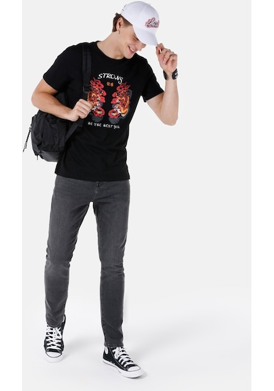 Colin's Colins Siyah Erkek Tshirt K.Kol Cl1068204 Q1.V2 Blk Siyah