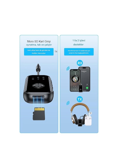 5.4 Bluetooth Alıcı -verici Rx-tx Aynı Anda 2 Cihaza Bağlanabilme Özelliği