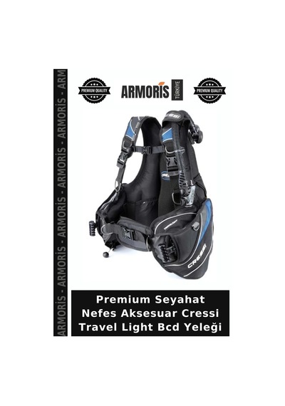 Premium Seyahat Nefes Aksesuar Cressi Travel Light Bcd Yeleği Blue