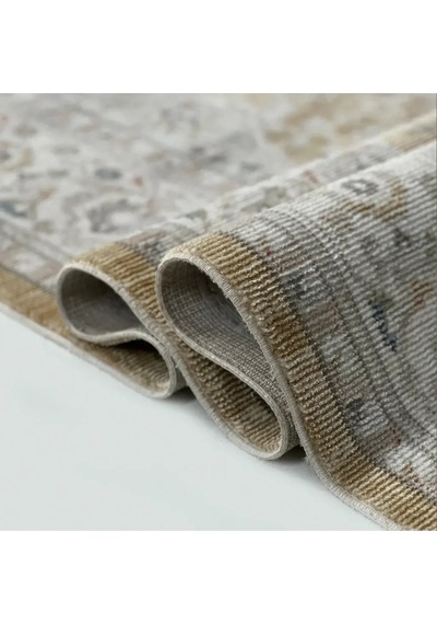 Mariesse Home Antik Serisi Vintage Modern Dokuma Salon Oturma Odası Halısı 404-sarı