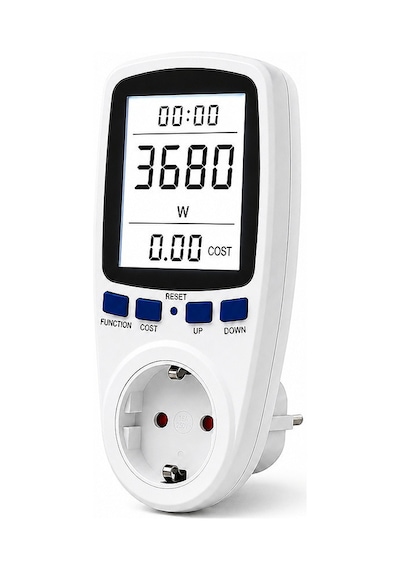 Tograt Priz Tipi Wattmetre Enerji Tüketim Ölçer Işıklı 3680w
