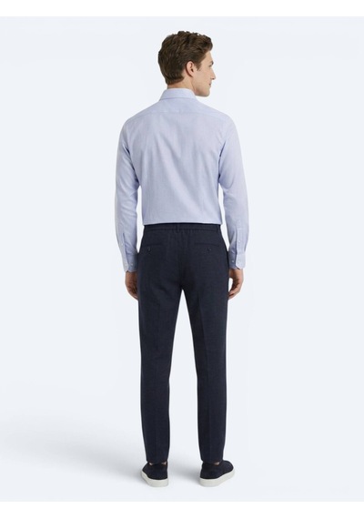 Kip Mavi Mikro Regular Fit Uzun Dokuma Casual %100 Pamuk Gömlek