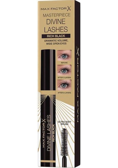 Max Factor Divine Lashes Maskara Rich Siyah 01 Rosy Nude