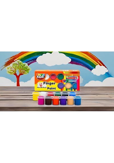 Funny Kids Funny Kids Parmak Boyası 12 Renk X 25 Ml Set Tek Renk
