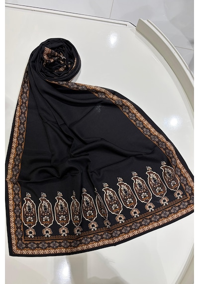 Cardion Lunira Silk Yün İpek Şal KAhverengi
