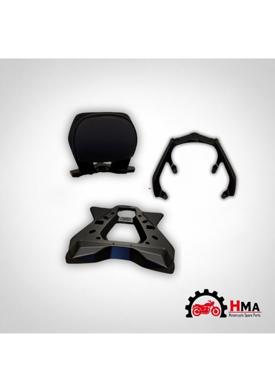 Hmapart Yamaha T-max 3'lü Set Sissybar - Çanta Demiri 2020-2026 Siyah