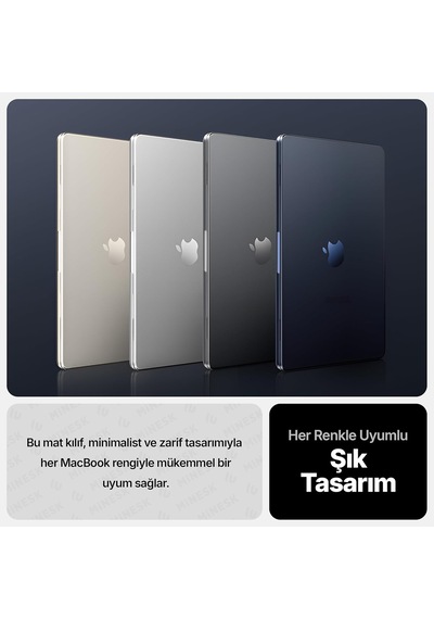 Macbook Air 15,3 İle Uyumlu M4 A3241 M3 A3114 M2 A2941 Polikarbonat Sert Koruyucu Çizilme Ve Darbe Önleyici Kılıf Mat-uzay Gri, 15 İnç 2023-2024 Belirtilmemiş