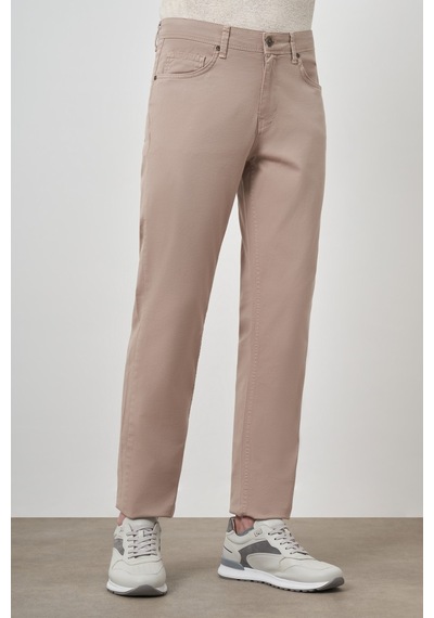 Morven Erkek Bej Pamuk 5 Cep Dynamic Fit Jean Kot Pantolon 25ms003039653 Bej