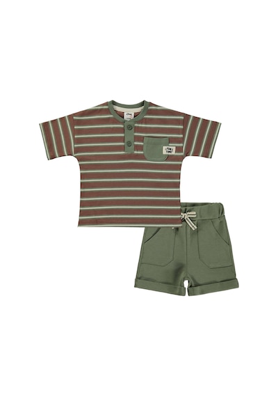 Civil Baby Cepli 6-18 Ay Takım - Haki Açık Haki