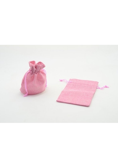 10 14 Cm Pembe Renk Çuval Kese 12 Adet