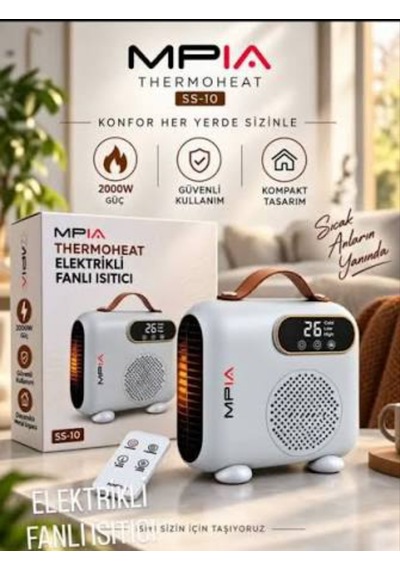 Thermoheat 2000w Uzaktan Kumandalı Elektrikli Fanlı Isıtıcı