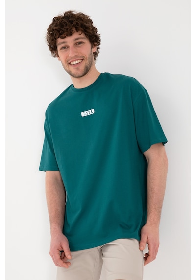 U.S. Polo Assn. Erkek Oversize Fit Bisiklet Yaka Koyu Yeşil Tişört 50305923-VR101 U.S. Polo Assn. Erkek Oversize Fit Bisiklet Yaka Koyu Yeşil Tişört 50305923-VR101