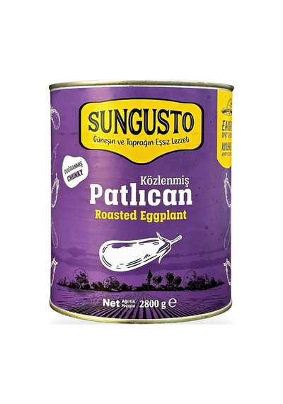 Sungusto Közlenmiş Patlıcan Doğranmış Teneke 2800 G