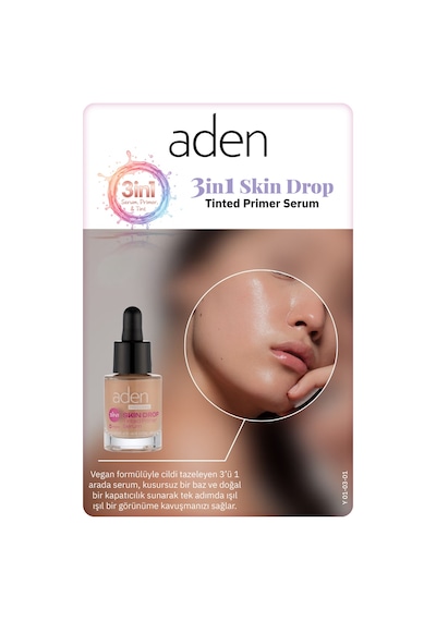 Aden 3in1 Skin Drop - Tinted Primer Serum