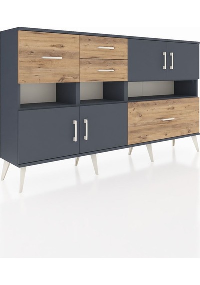 Arges Konsol 5 Raflı 4 Çekmeceli 4 Kapaklı 176x30x99 Antrasit-antrasit/çam Antrasıt/atlas Çam - Antrasıt Arges Konsol 5 Raflı 4 Çekmeceli 4 Kapaklı 176x30x99 Antrasit-antrasit/çam Antrasıt/atlas Çam - Antrasıt
