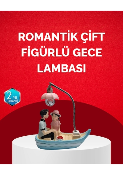 Sevgililer Günü İçin Romantik Çift Figürlü Dekoratif Gece Lambası Çok Renkli 89197279