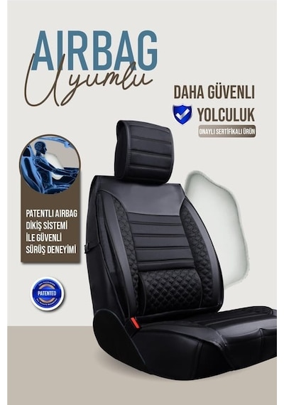 Rover 25 Oto Koltuk Kılıfı Ön Arka Set Plus Serisi Siyah Fs