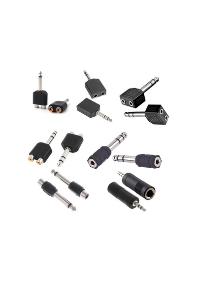 6.3 Mm Jak 3.5mm Stereo Jak Rca Dişi Erkek Çevirici Jak 7'li Set