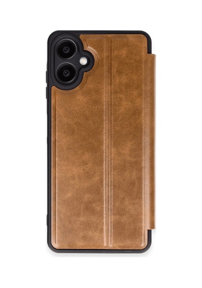 Newface - 560 - Samsung Galaxy A06 Kılıf Flip Cover - Csmo-tex - - Taba