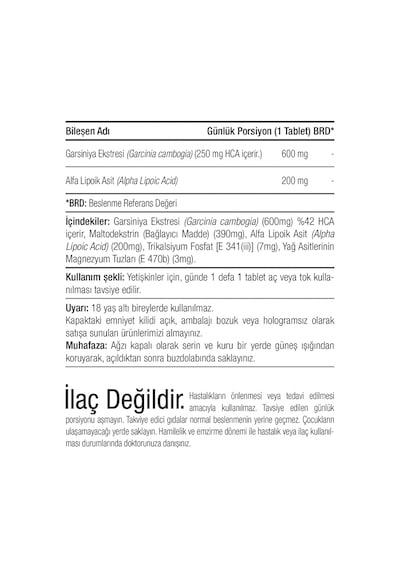 Canfeza Sezgin Metabloc Garsiniya Eki Alfa Lipoik Asit