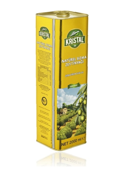 Kristal Natürel Sızma Zeytinyağı Yumuşak Doğal Lezzet 2 Litre Teneke