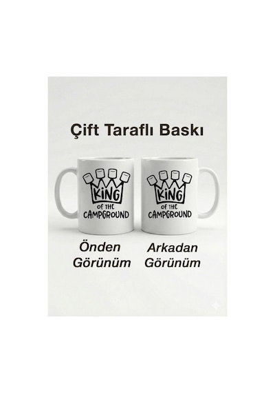 Kişiselleştirilebilir King Of The Campground Kamp Kralı Marshmallow Tasarımlı Kupa Bardak - 330 Ml Çok Renkli - 876200020 Çok Renkli - 876200020 Çok Renkli