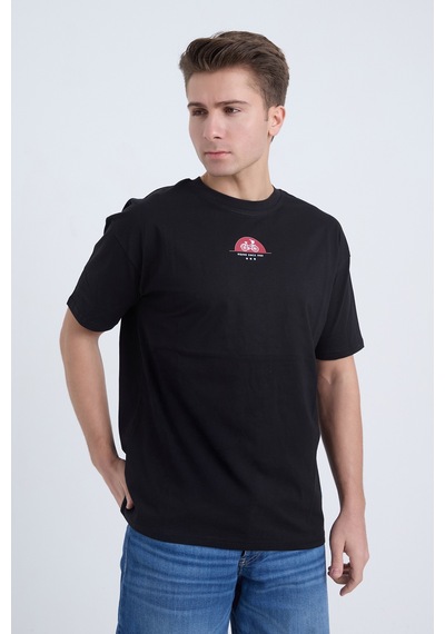 Velvoria Unisex Oversize Rıdıng Sınce Baskılı Siyah Renk T-shirt