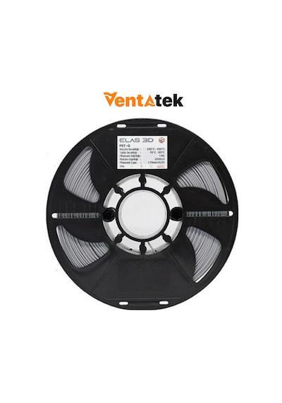 Elas 3d Gümüş Gri Petg Filament - 1.75mm - 1 Kg