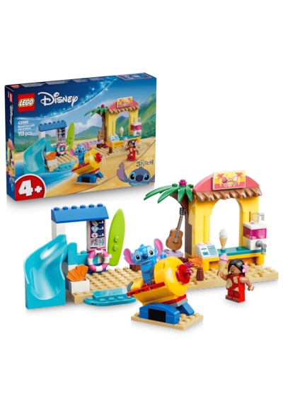 LEGO® ǀ Disney Lilo ve Stiç ile Plaj Eğlencesi 43280 – 4 Yaş Üzeri Çocuklar için 2 Karakter İçeren Oyuncak Yapım Seti (113 Parça)