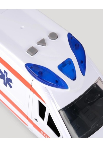 Let S Be Child Let S Drive Sesli Ve Işıklı Ambulans Sedye Aksesuarlı Açılabilir Kapılı Beyaz