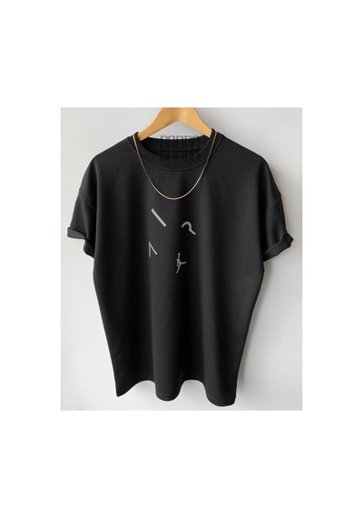 Flood Of Style Siyah Unısex Aır Oversize Tshirt