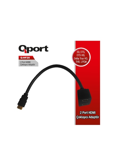 Qport Q-Hf2X Hdmi Çoklayici Splitter Adaptör