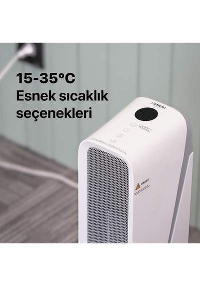 Tr Fanlı Isıtıcı 2000w Akıllı Isıtıcı Wi-fi Mobil Kontrollü Kule Tipi Ptc Seramik Çocuk Kilidi Ve Devrilme Ko